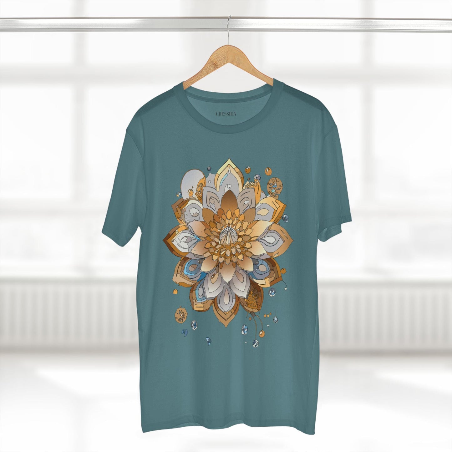 Floral Graphic T-Shirt Unisex 100 Cotton Art Design with Antique Flowers Tee 6