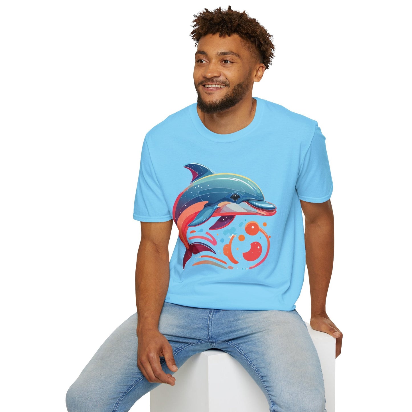 Gildan Softstyle Dolphin Shirt Unisex Short Sleeve Tee 100 Percent Ring Spun Cotton Comfortable Wear