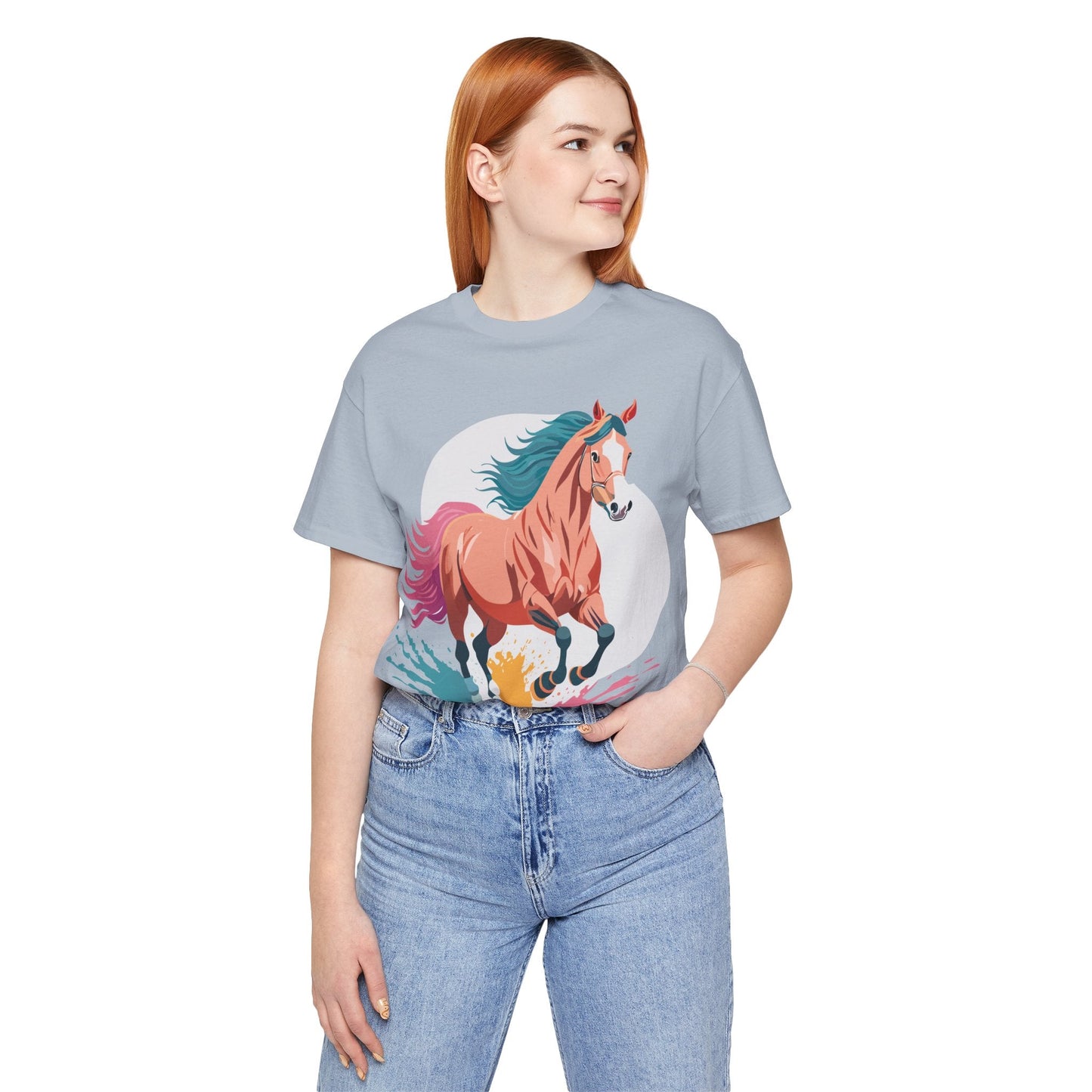 Horse Graphic Unisex 100 Cotton Vintage Animal Art T-Shirt 19