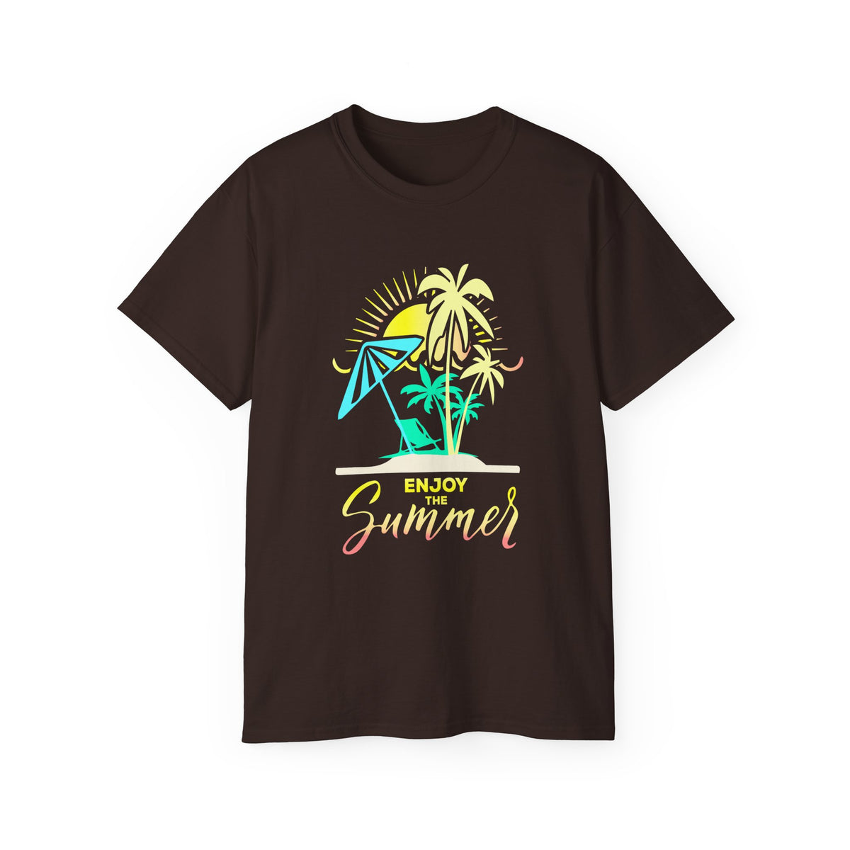 Enjoy the Summer palm trees surfboard tee | Summer T-Shirt