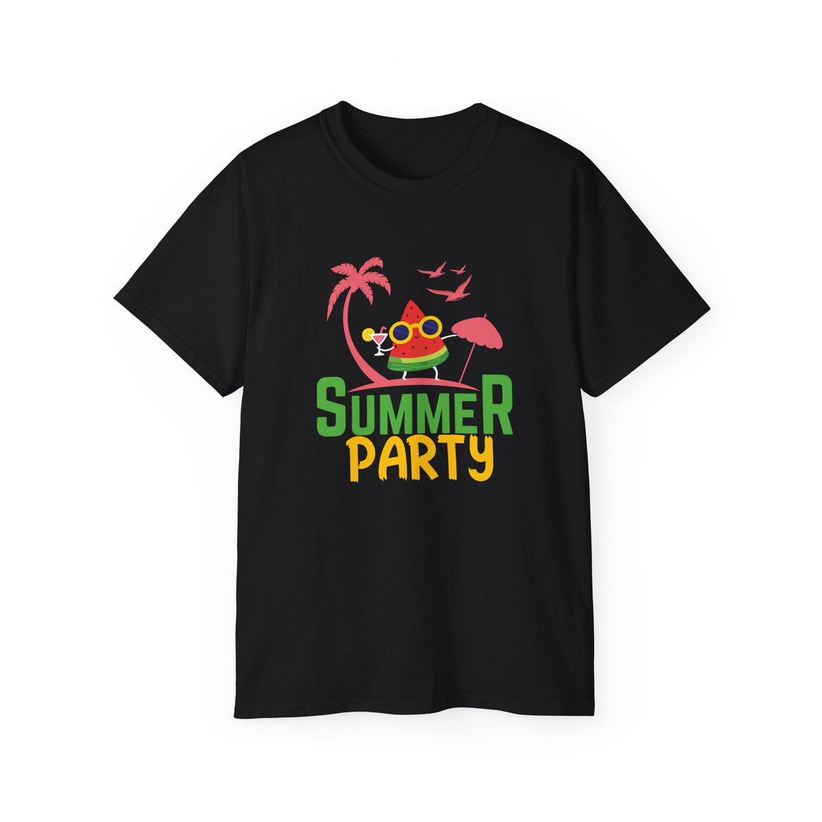 Summer Party Frog Tee | Tropical Palm Cocktail Design