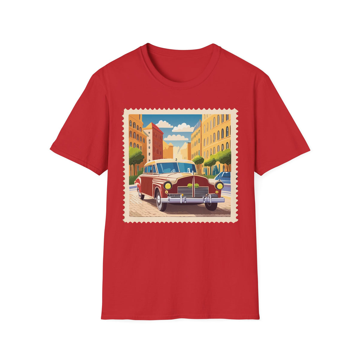 Vintage Convertible Car illustration T-Shirt | Retro City Street