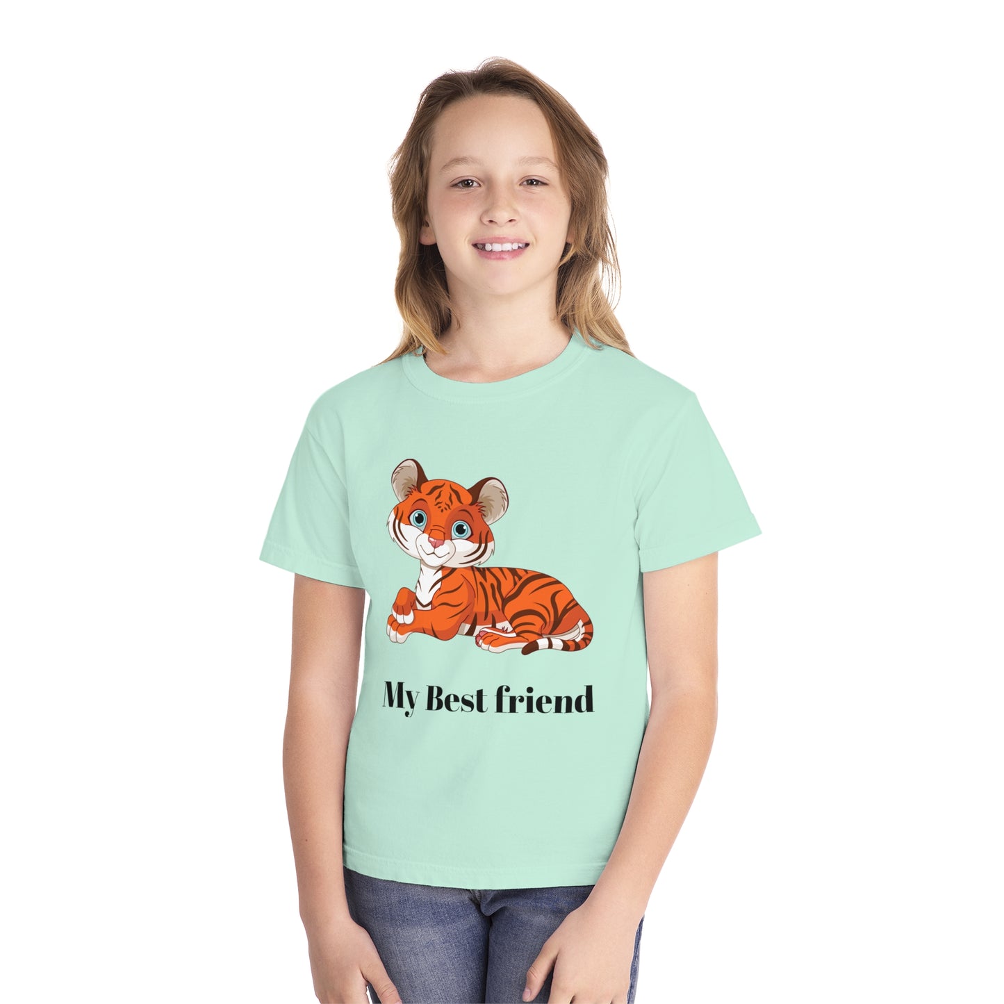 Youth Tee Shirt with Baby Tiger