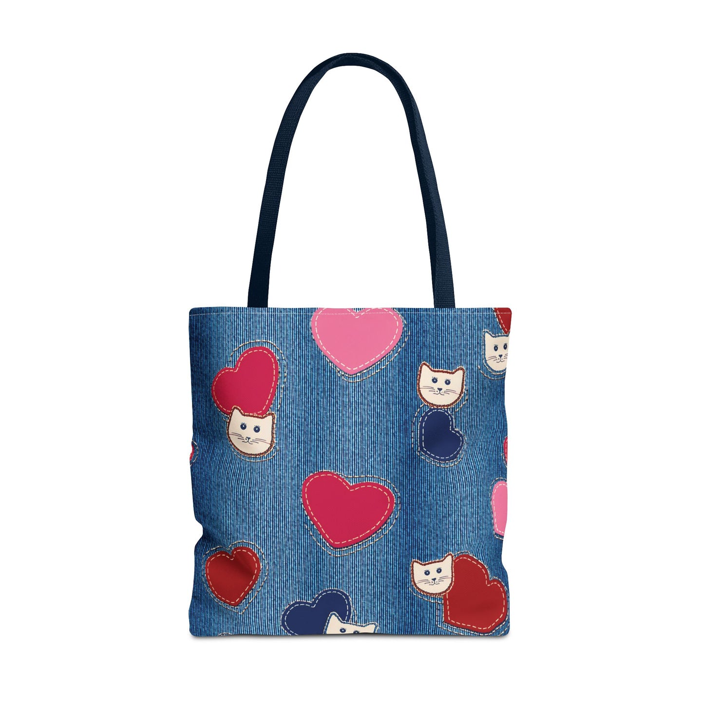 Love Day Graphic Design Denim Fabric Imitation Print Unisex Canvas Bag POLY 3 Sizes Tote Bag 201-17