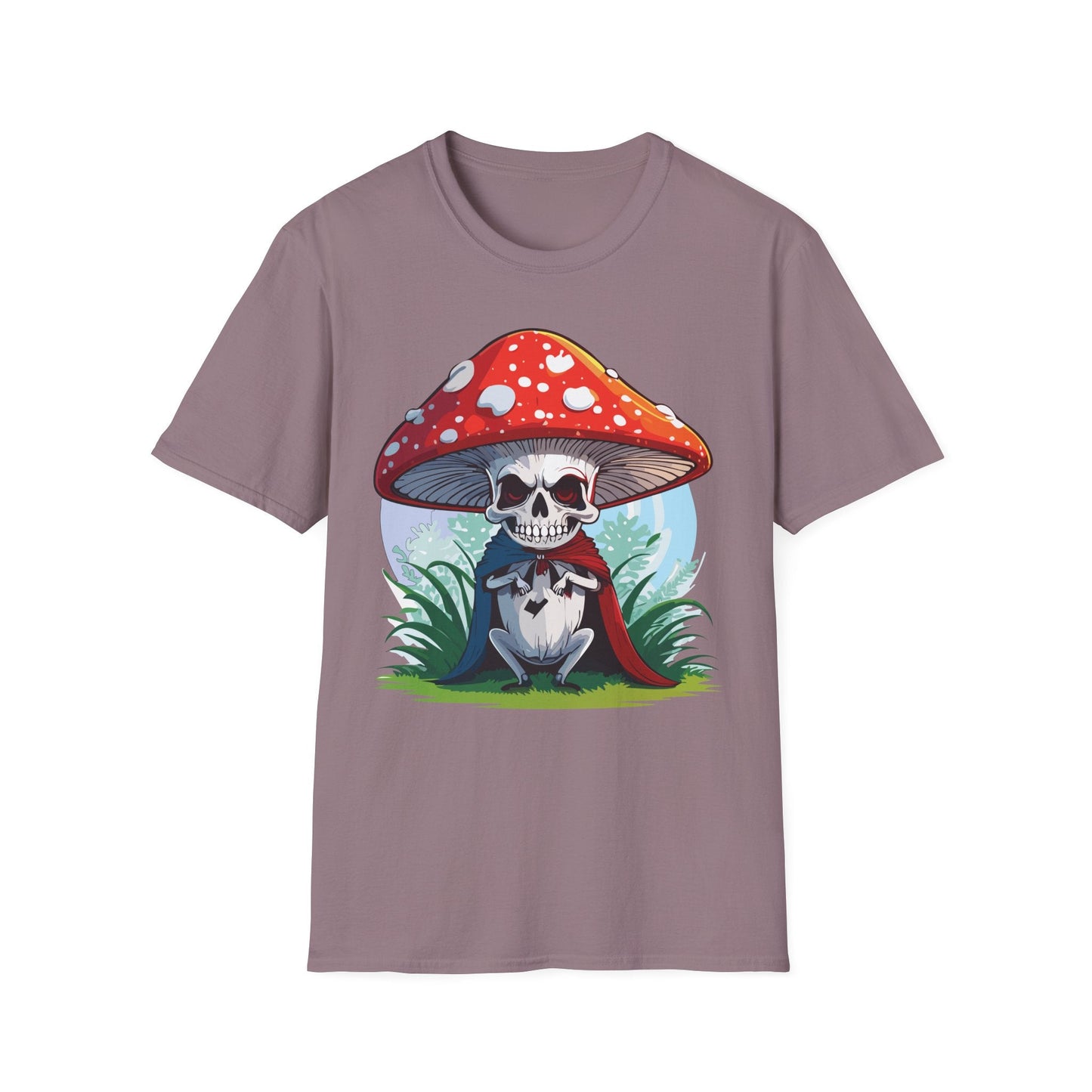 Mashroom Tee Shirt Unisex Gildan Softstyle Short Sleeve Cotton Tee With Funny Mashroom Graphic