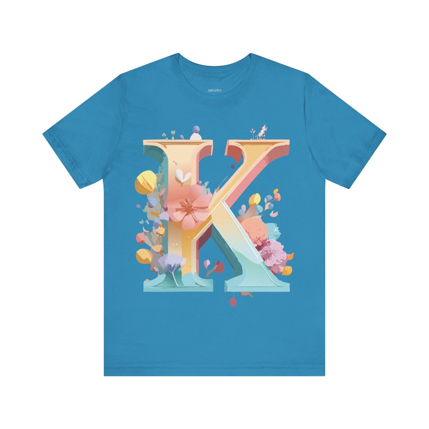 Unisex Letter K Graphic Tee By Adelpha Vintage Inspired Artwork Short Sleeve Shirt
