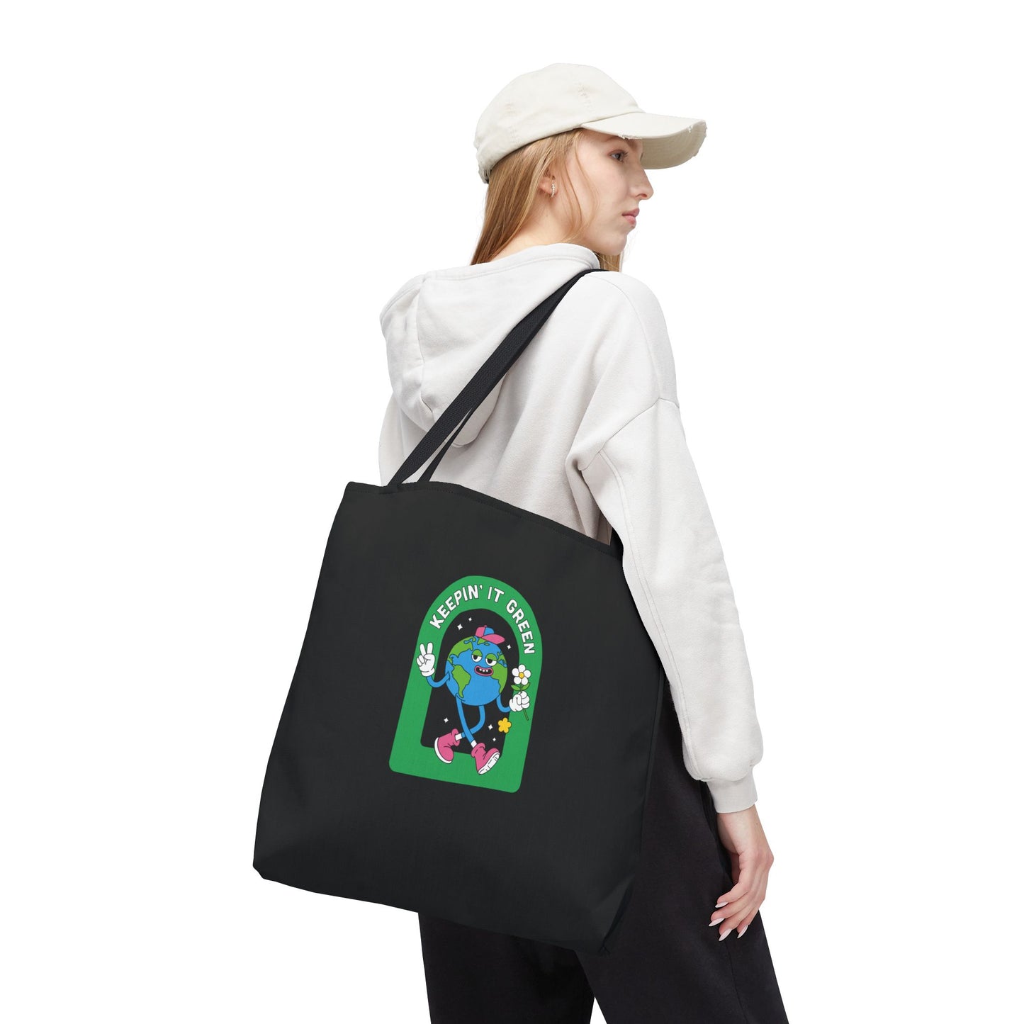 ECO BLACK COLOR CANVAS BAG HIGH-QUALITY 100% SPUN POLYESTER 3 SIZES BAG-E6
