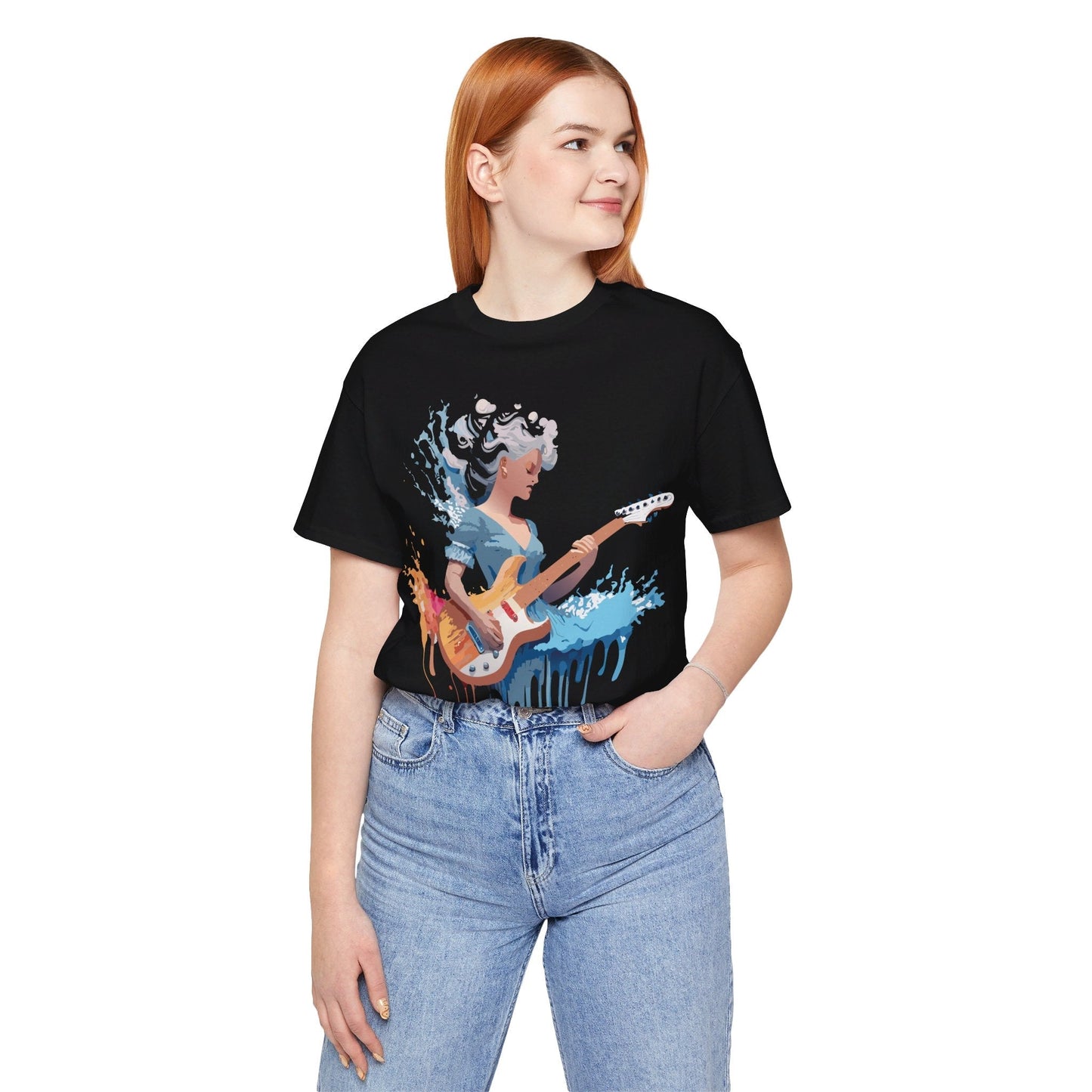 Music Graphic Unisex 100 Cotton Vintage Art with Musical Elements Tee 47