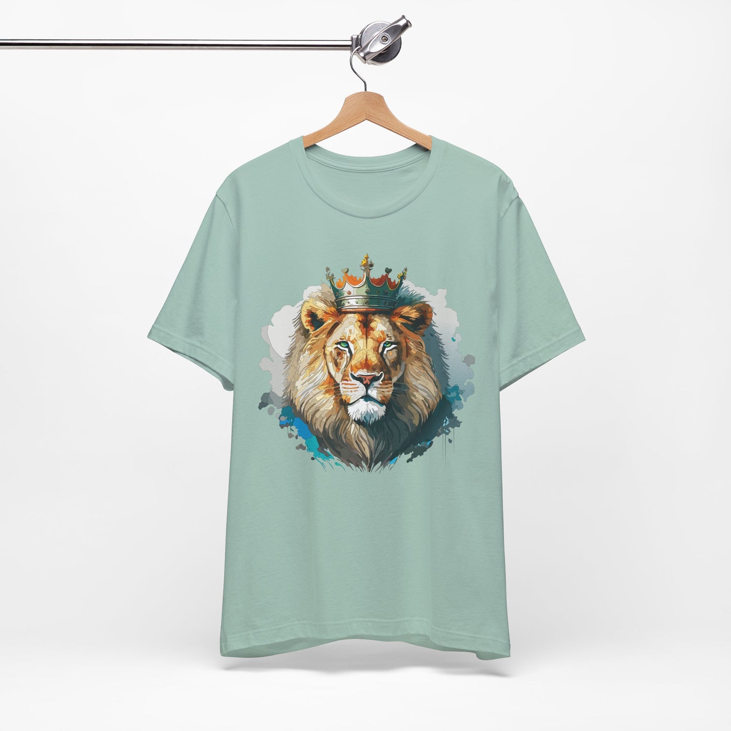 Unisex King Lion Tee, Animal Shirt, Tee Shirt with Lion, Crown T-Shirt, Animal King Tees, Crown Shirt, Safari T-Shirt 3