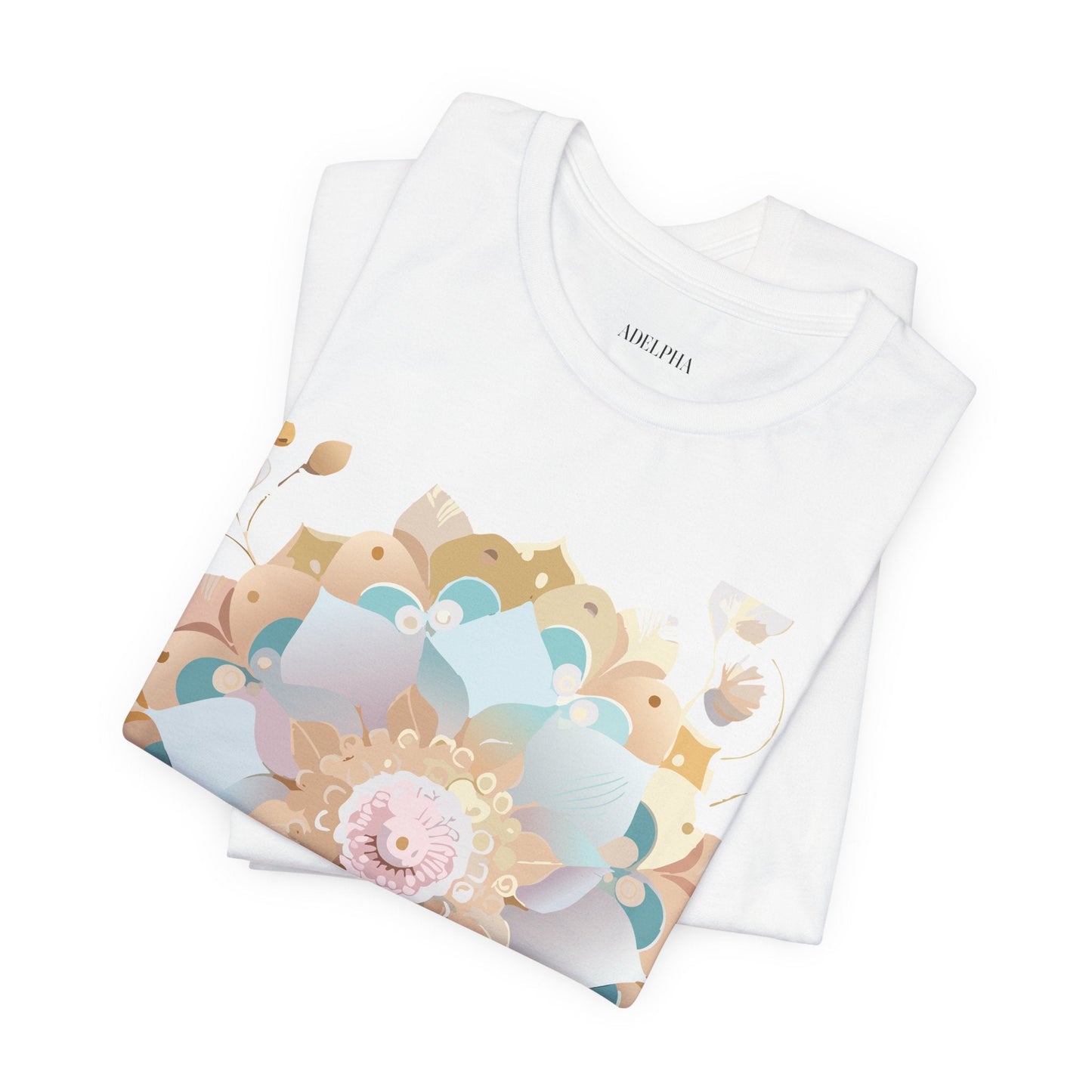 Mandala Graphic Unisex 100 Cotton Vintage Floral Artwork Tee 9