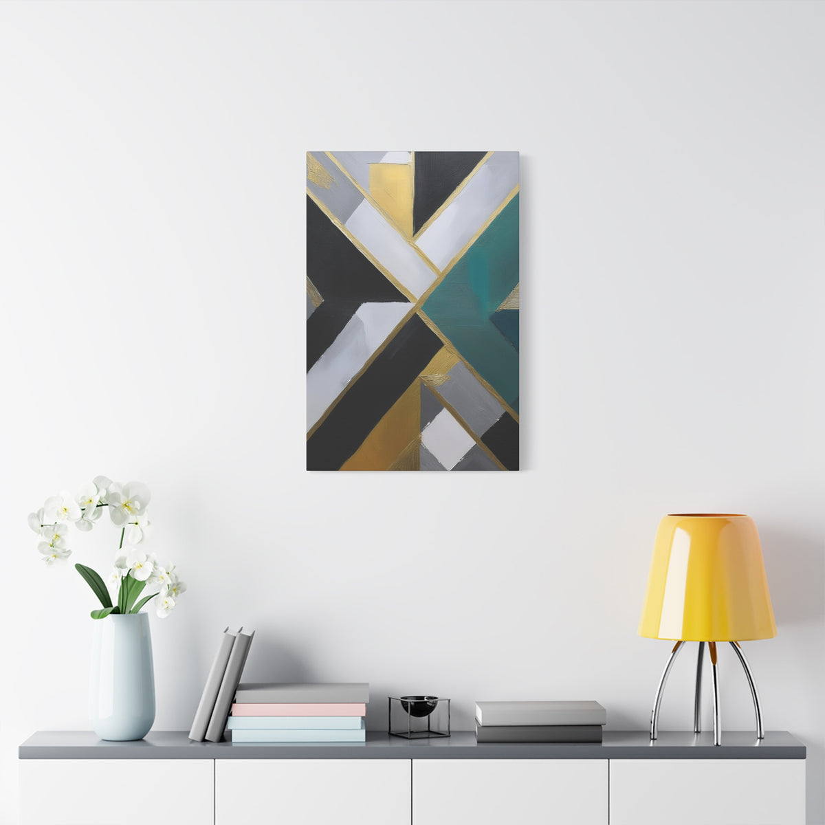 Abstract Geometric Painting Print Canvas 20x24,20x30,24x30 24x32,24x36,30x40 32x48,36x48,40x60 Pine-Wood Inner Frame ABS-76