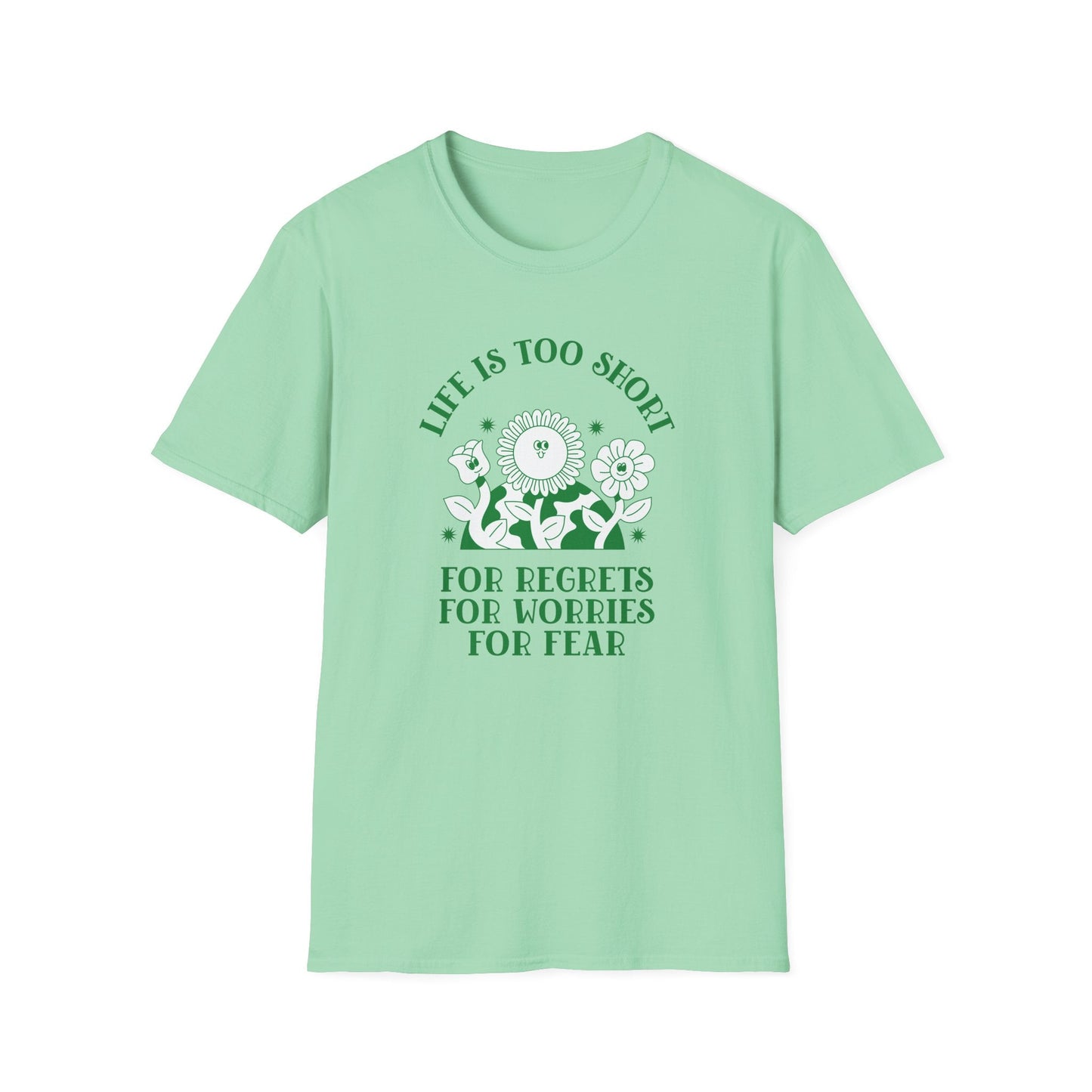 Positive Slogan T Shirts With Positive Words Tee Shirt Good Quotes Unisex Gildan Softstyle 64000 100 Percent Cotton
