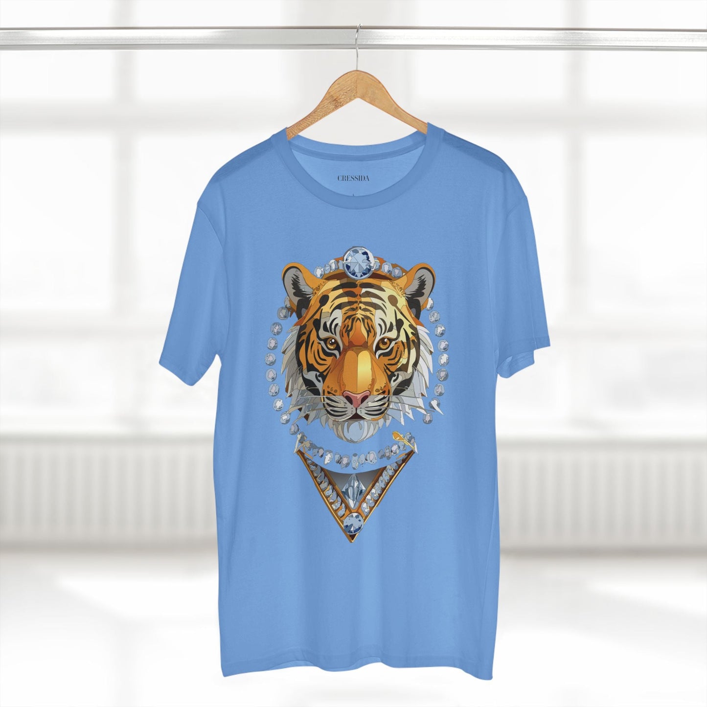 Tiger Graphic Unisex 100 Cotton Tee With Unique Animal Golden Medallion Art Design 5