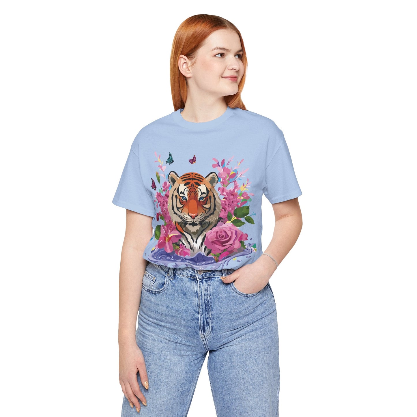 Tiger Graphic Unisex 100 Cotton Vintage Art with Animal Tee 11