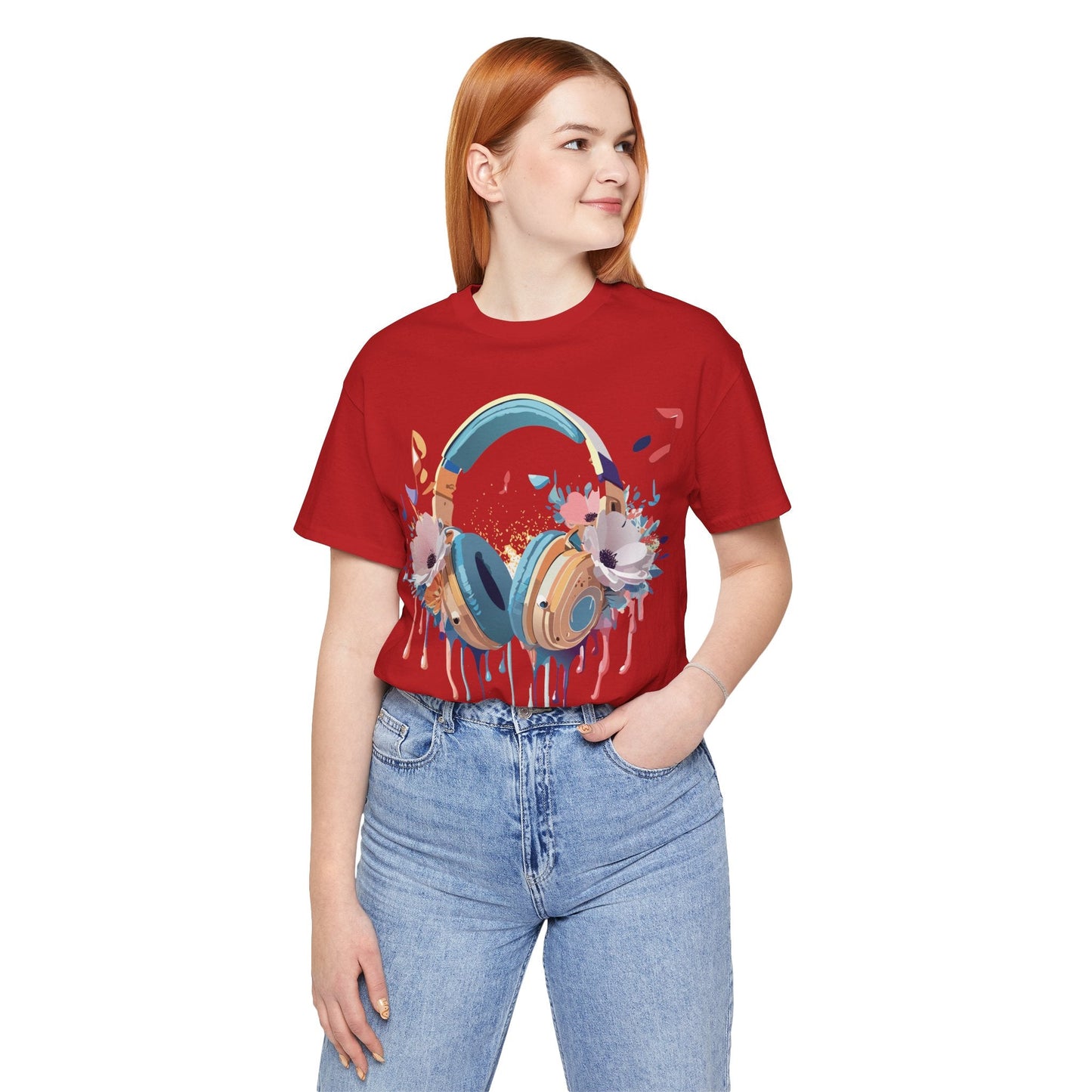 Music Graphic Unisex 100 Cotton Vintage Art with Musical Elements Tee 102