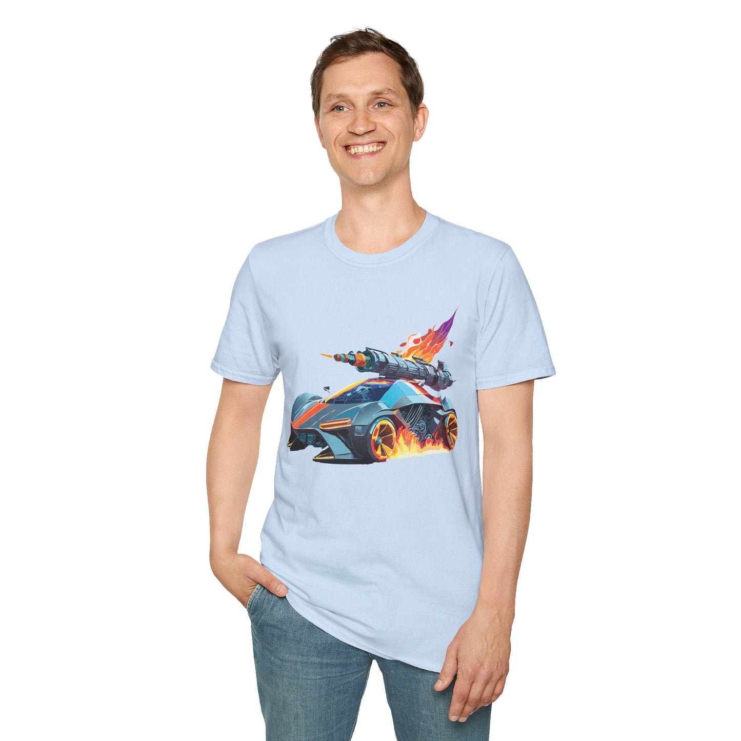 Car T Shirt for Car Lovers Unisex Softstyle Tee 64000 Hot Wheels Design Shirt with Cars