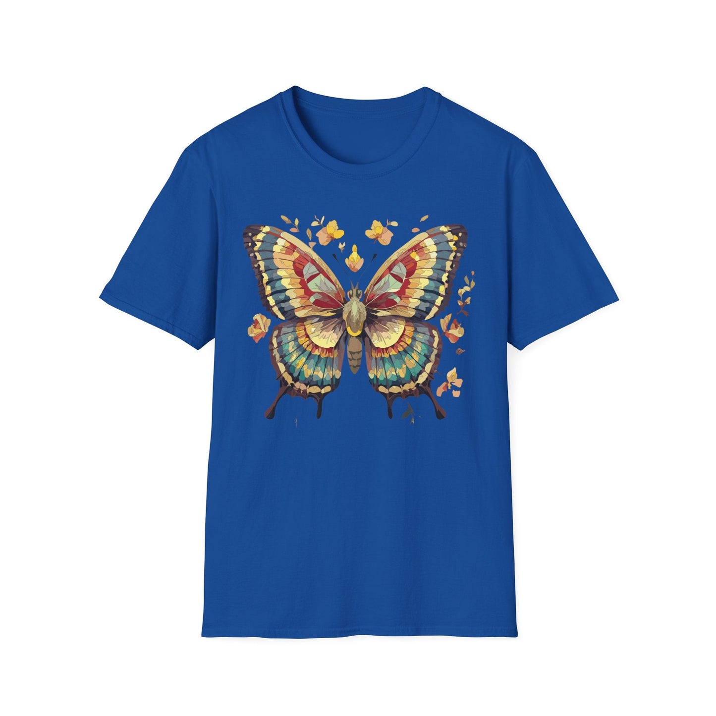 Butterfly Graphic T Shirt Unisex Gildan Softstyle 64000 Monarch Design Lightweight Everyday Wear