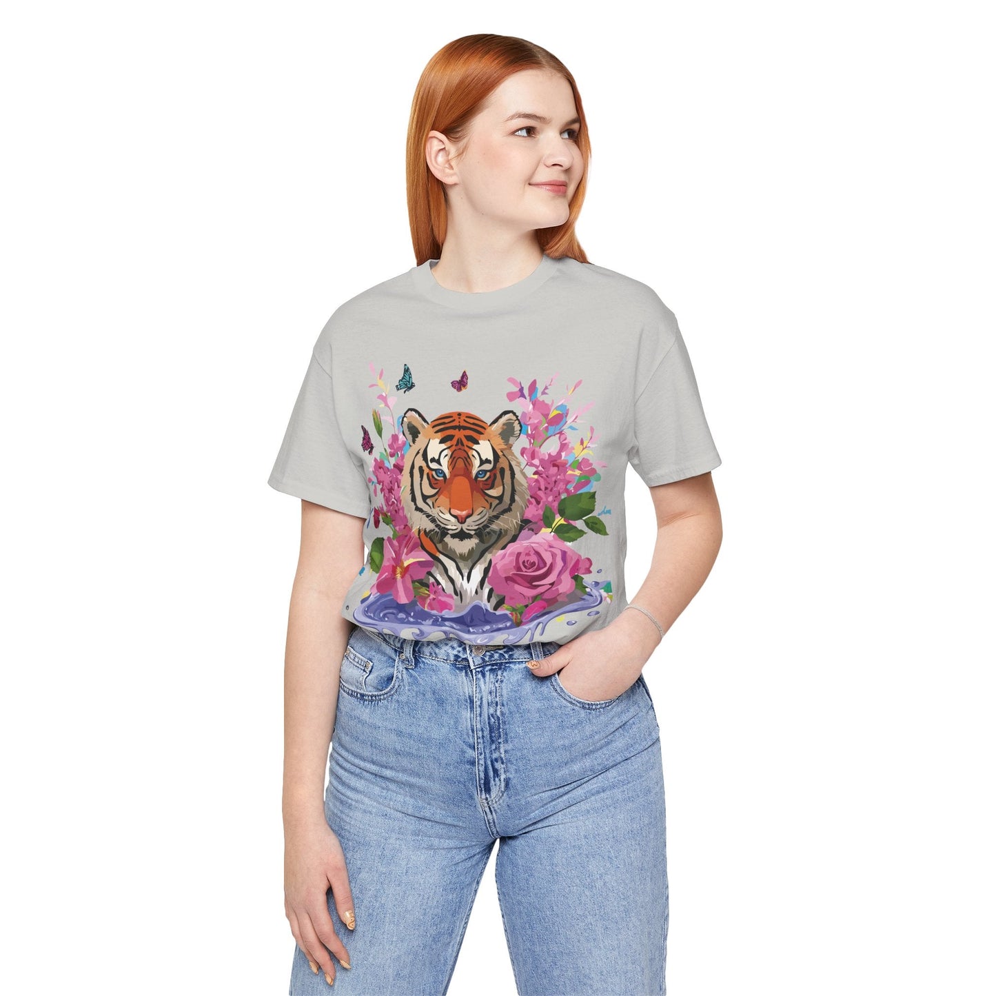 Tiger Graphic Unisex 100 Cotton Vintage Art with Animal Tee 11