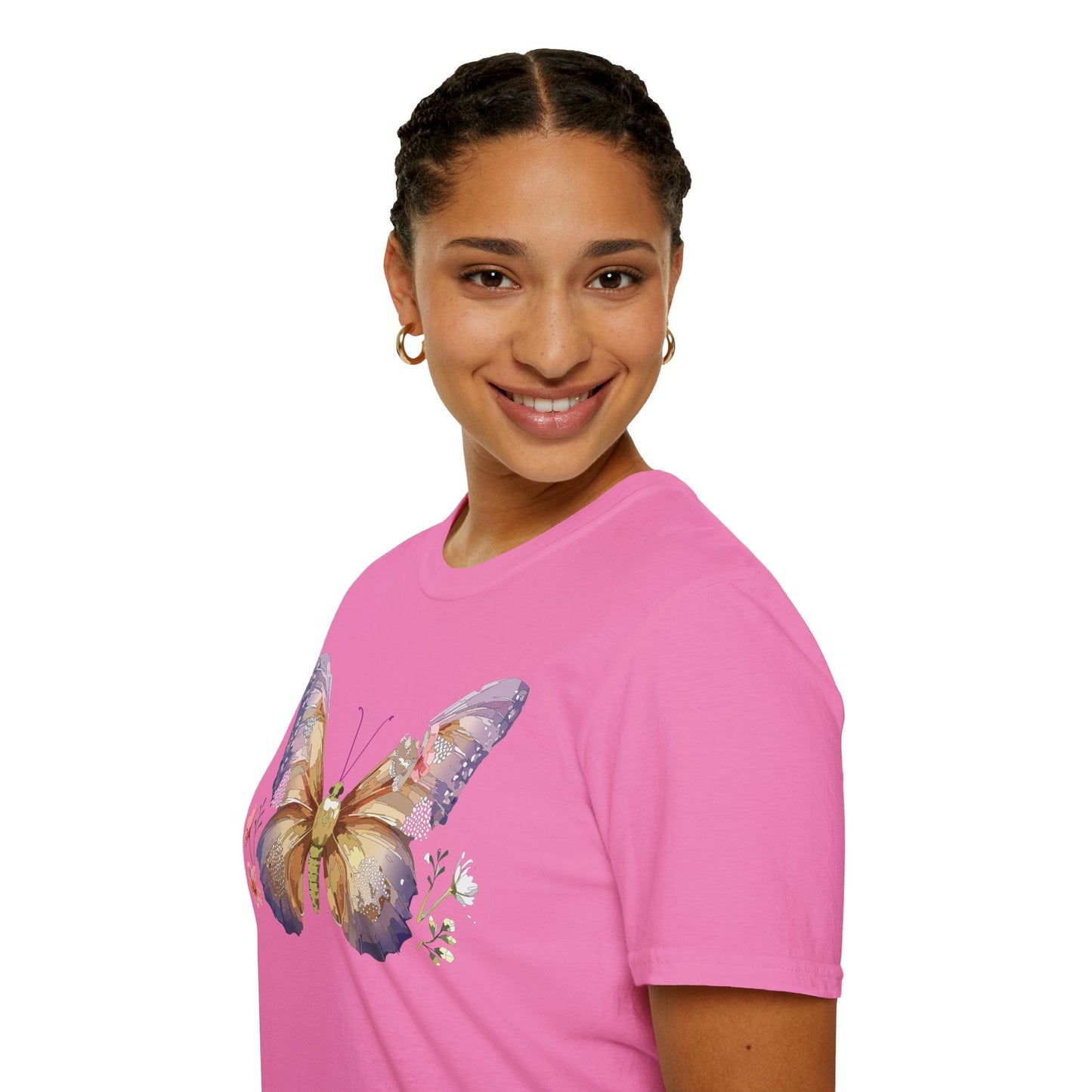 Monarch Butterfly Shirt Unisex Short Sleeve Tee Gildan Softstyle 64000 100 Percent Ring Spun Cotton
