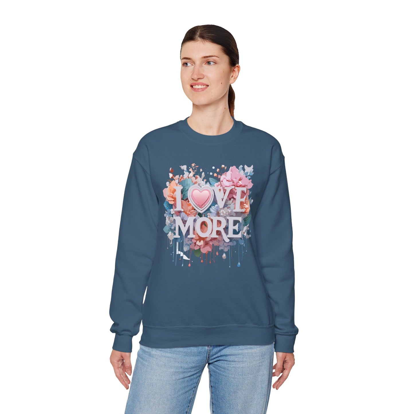 Floral Love Sweatshirt, Valentine's Day Sweatshirt, Love Flower Sweatshirt