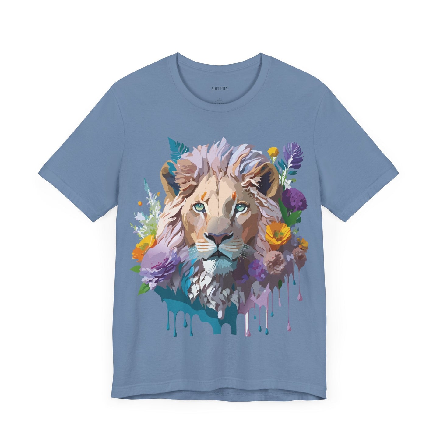 Lion Graphic Unisex 100 Cotton Vintage Animal Artwork Tee 3