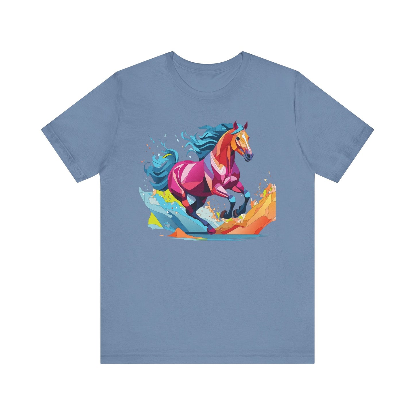 Unisex Animal Tee Shirt With Wild Animals Art Design Short Sleeve Casual Wear Everyday