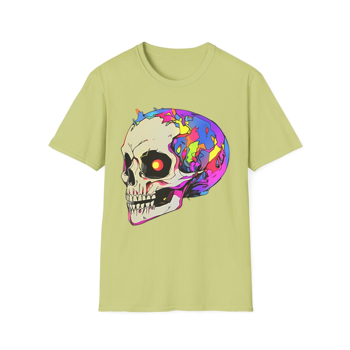 Skull Tee Shirt Unisex Skeleton Shirt Gildan Softstyle 64000 Short Sleeve Graphic Design