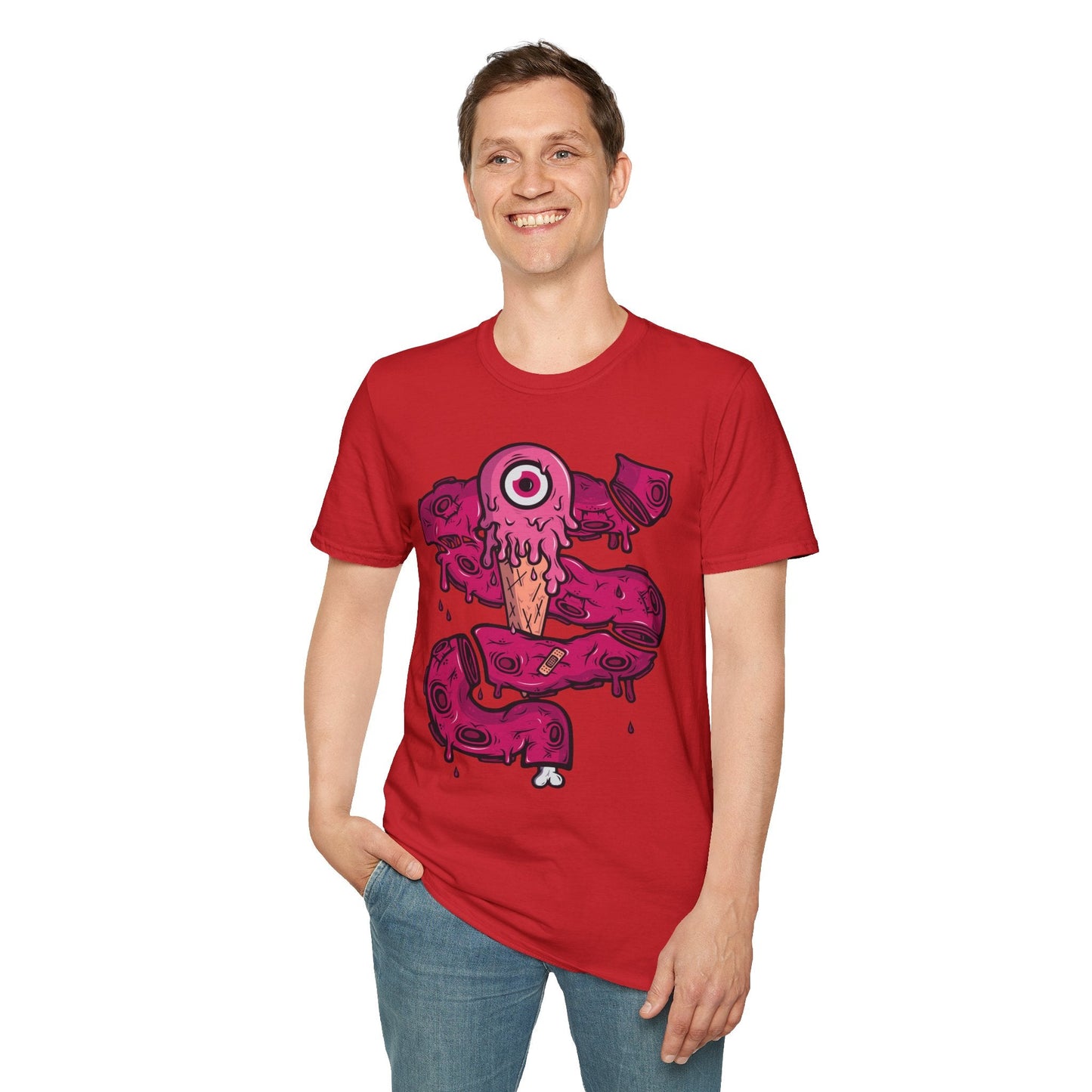Cartoon T Shirt Animation Tee Funny Graphic Tee Unisex Gildan Softstyle Cotton 64000