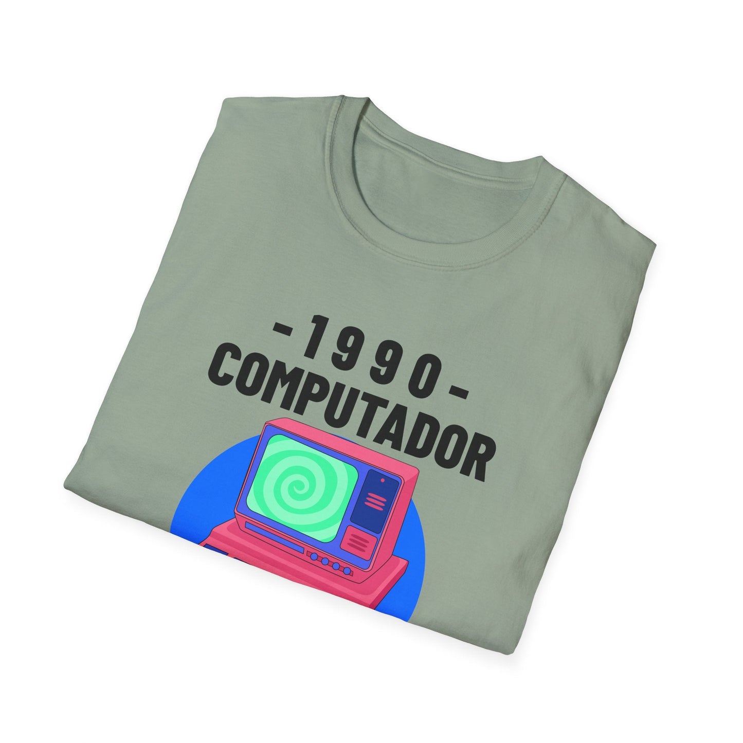 1990 Computador Retro T-Shirt Unisex Cotton Vintage Computer Graphic Tee