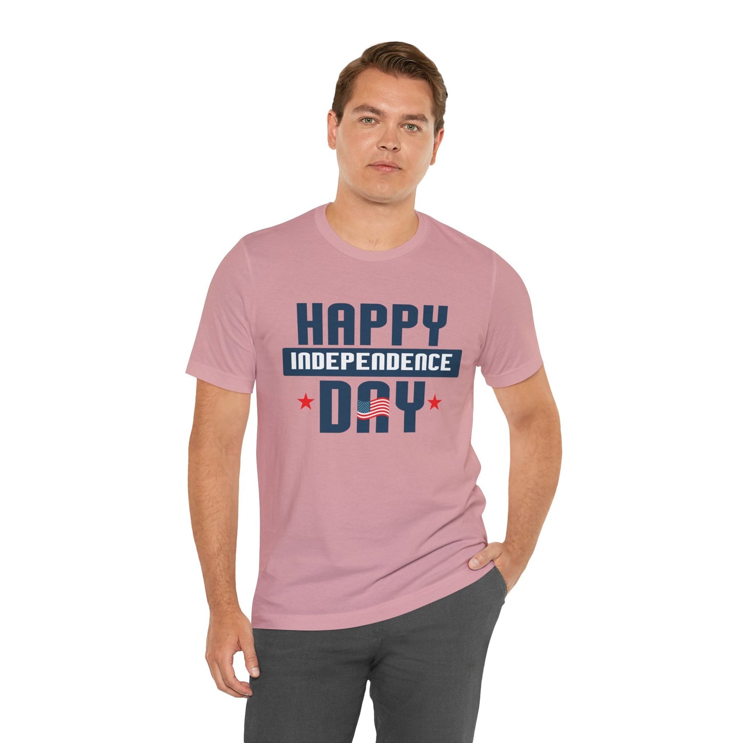Happy Independence Day Graphic Unisex Cotton T-Shirt 017