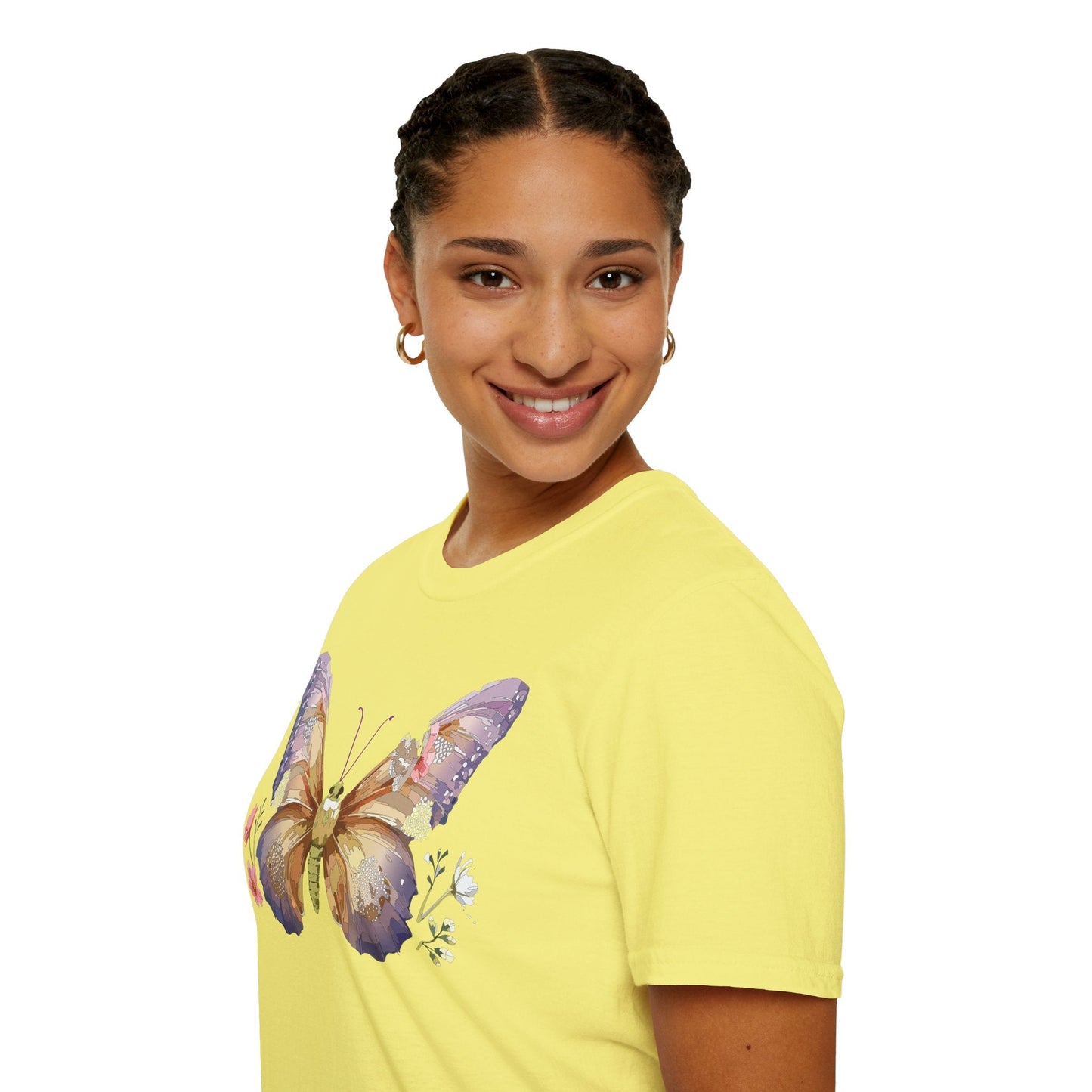 Monarch Butterfly Shirt Unisex Short Sleeve Tee Gildan Softstyle 64000 100 Percent Ring Spun Cotton