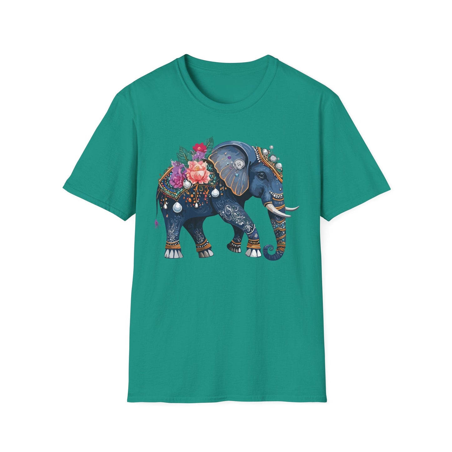 Elephant T Shirt Unisex Softstyle Tee Gildan 64000 100 Percent Cotton Comfort Everyday