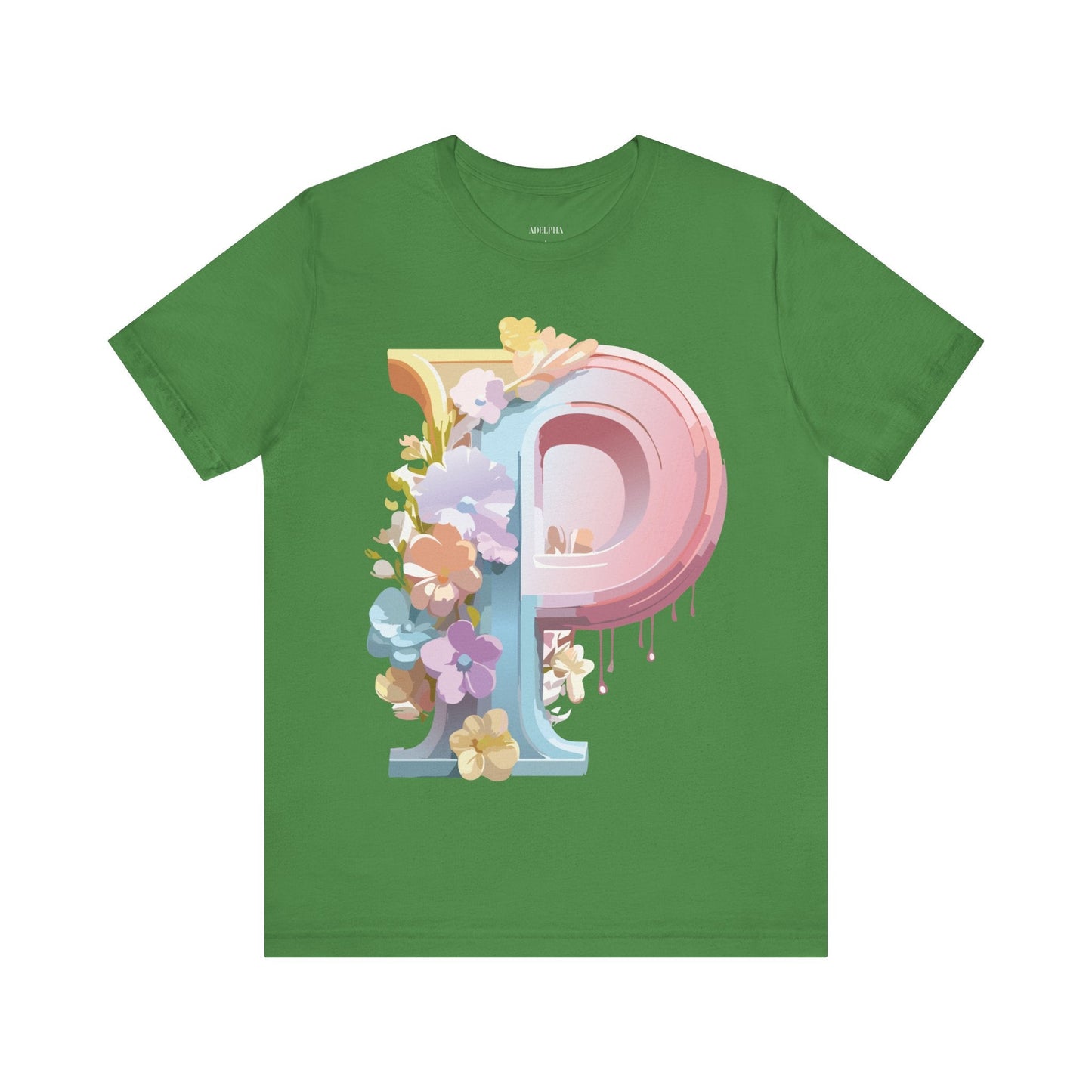 Letter P Shirt Graphic Tee Unisex Jersey Short Sleeve Adelpha Vintage Inspired Artwork