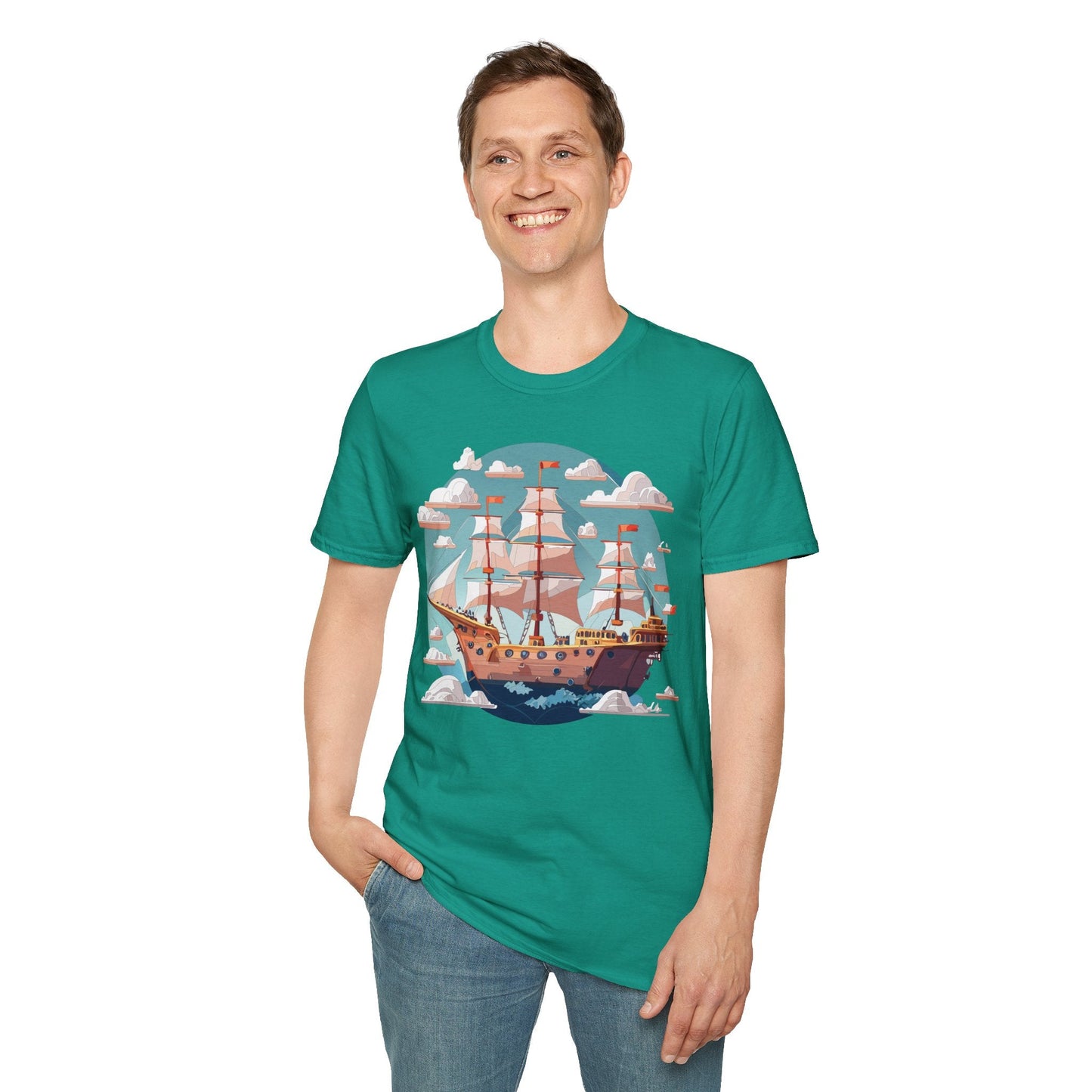 Unisex Ship Frigate Vessel T Shirt Softstyle 64000 Cotton Tee Ultimate Everyday Comfort