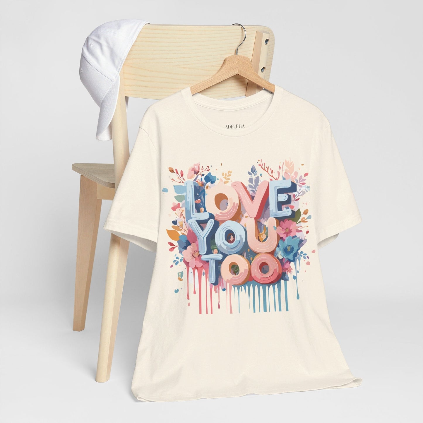 Valentine Day Graphic Unisex 100 Cotton Vintage Artwork with Love and Flower Design Tee 41