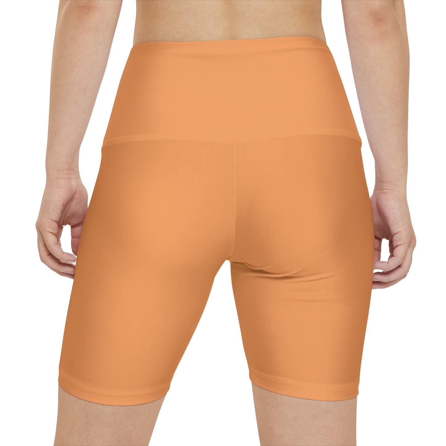 Sandy Gold Women's Workout Shorts — High-Waist Biker Shorts for Yoga & Running