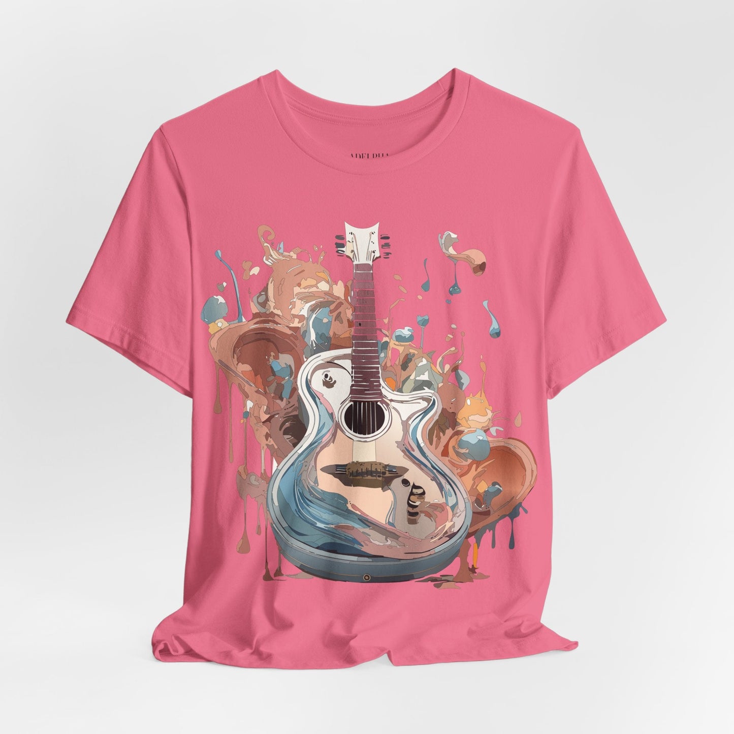 Music Graphic Unisex 100 Cotton Vintage Art with Musical Elements Tee 56