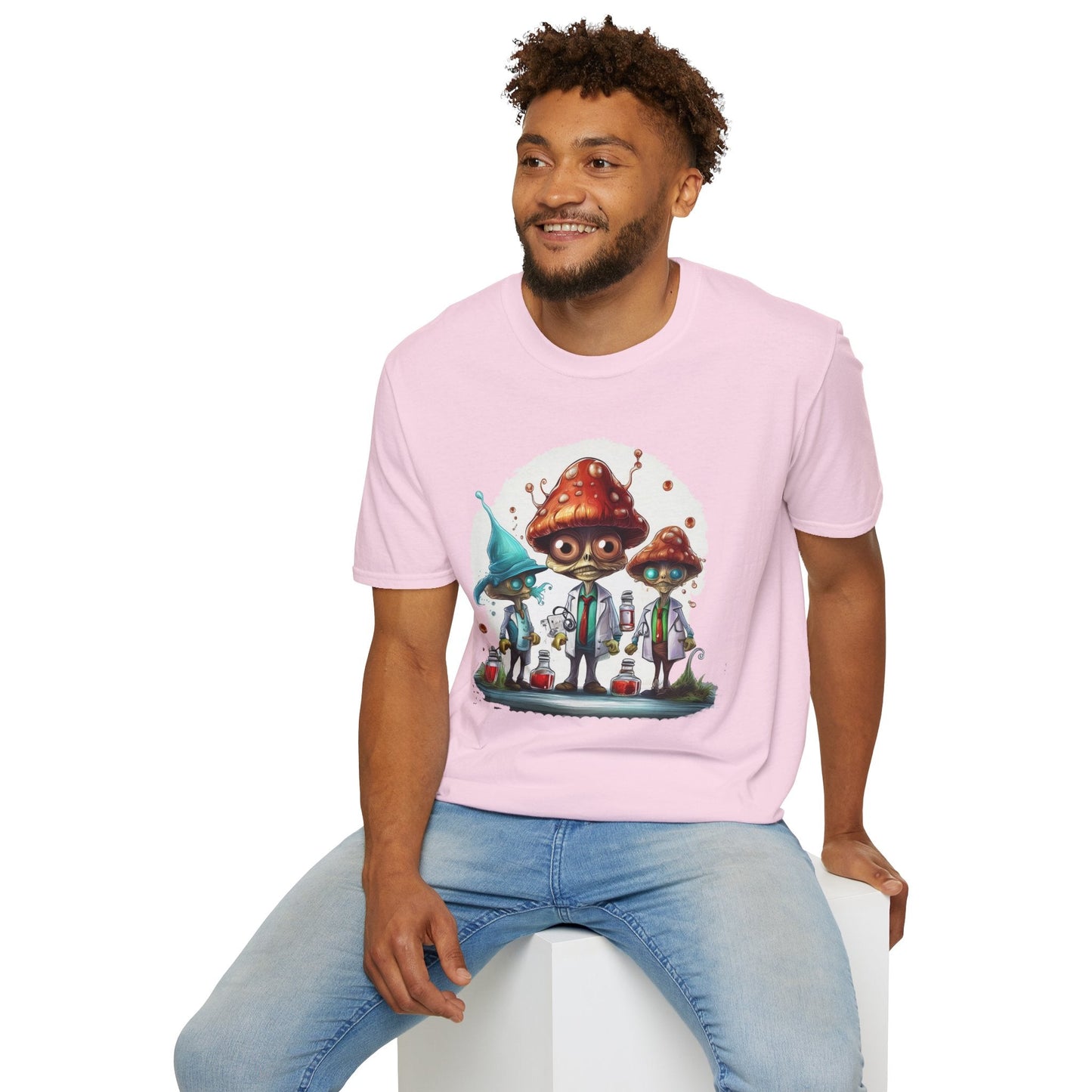 Mashroom Tee Shirt Unisex Funny Mashroom Design Cotton Tee Gildan Softstyle 64000