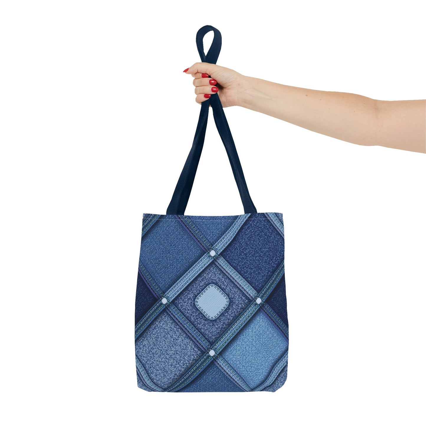 Denim Fabric Imitation Print Unisex Canvas Bag Poly Spun 3 Sizes Tote Bag 102