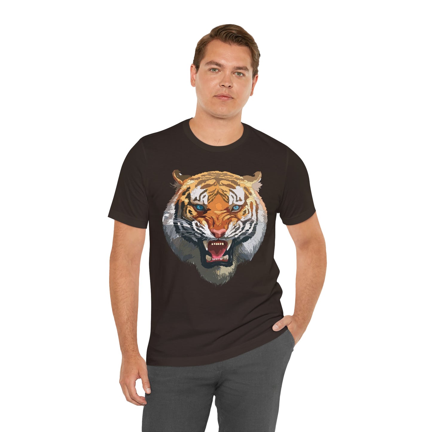 Tiger Shirt, Animal Shirt, T-Shirt with Tiger, Art Design Tee, Wild Animals Tees, Safari T-Shirt, Graphic Design Tee 15