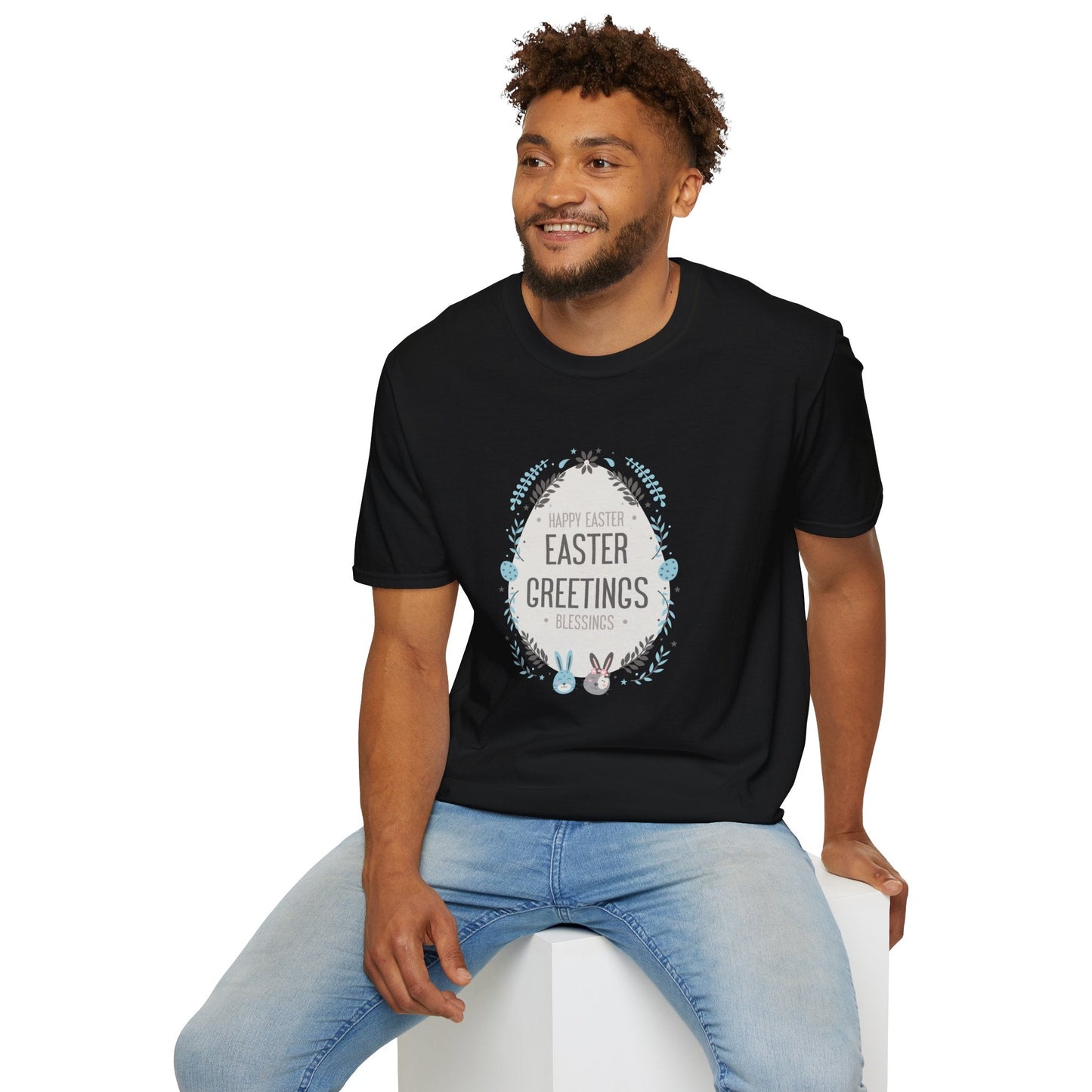 Gildan Easter Unisex Softstyle 64000 T Shirt With Easter Print Design Short Sleeve Tee Edition