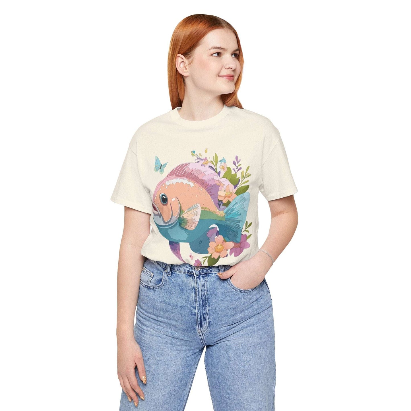 Fish Graphic Unisex 100 Cotton Vintage Artwork Tee 1