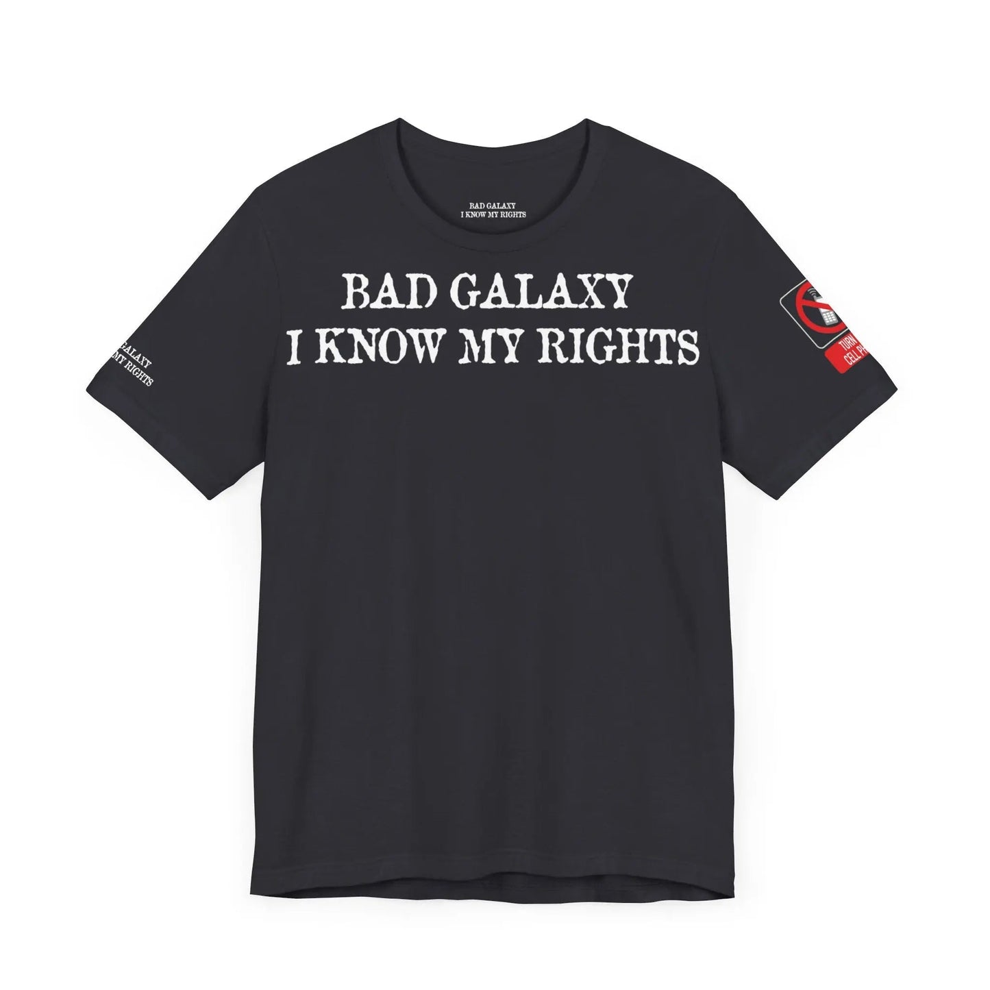 Red Stamp Tee Shirt 100 Percent Cotton From Bad Galaxy Eco Friendly Inks Made To Order In USA