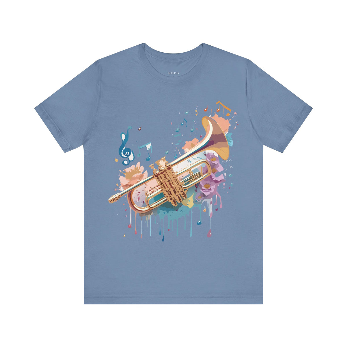Music Graphic Unisex Cotton Bella+Canvas Tee with Art Design m124