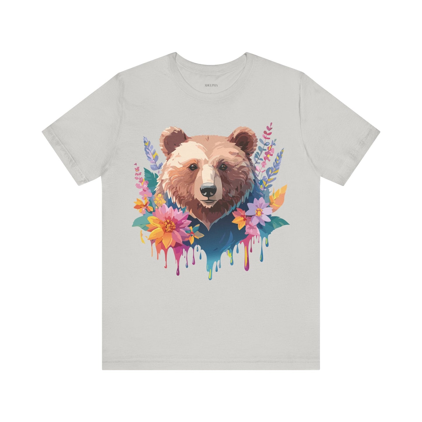 Bear Graphic Unisex 100 Cotton Short Sleeve Art Design Vintage T-Shirt 5
