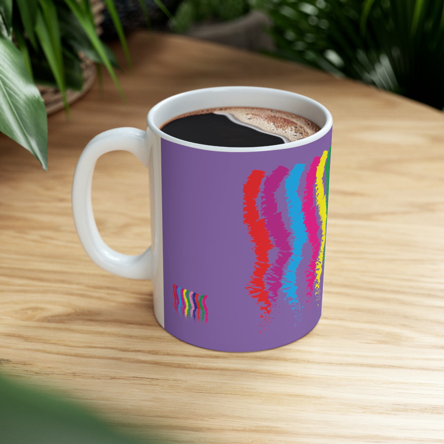 Coffee & Tea Mug with Stripes print