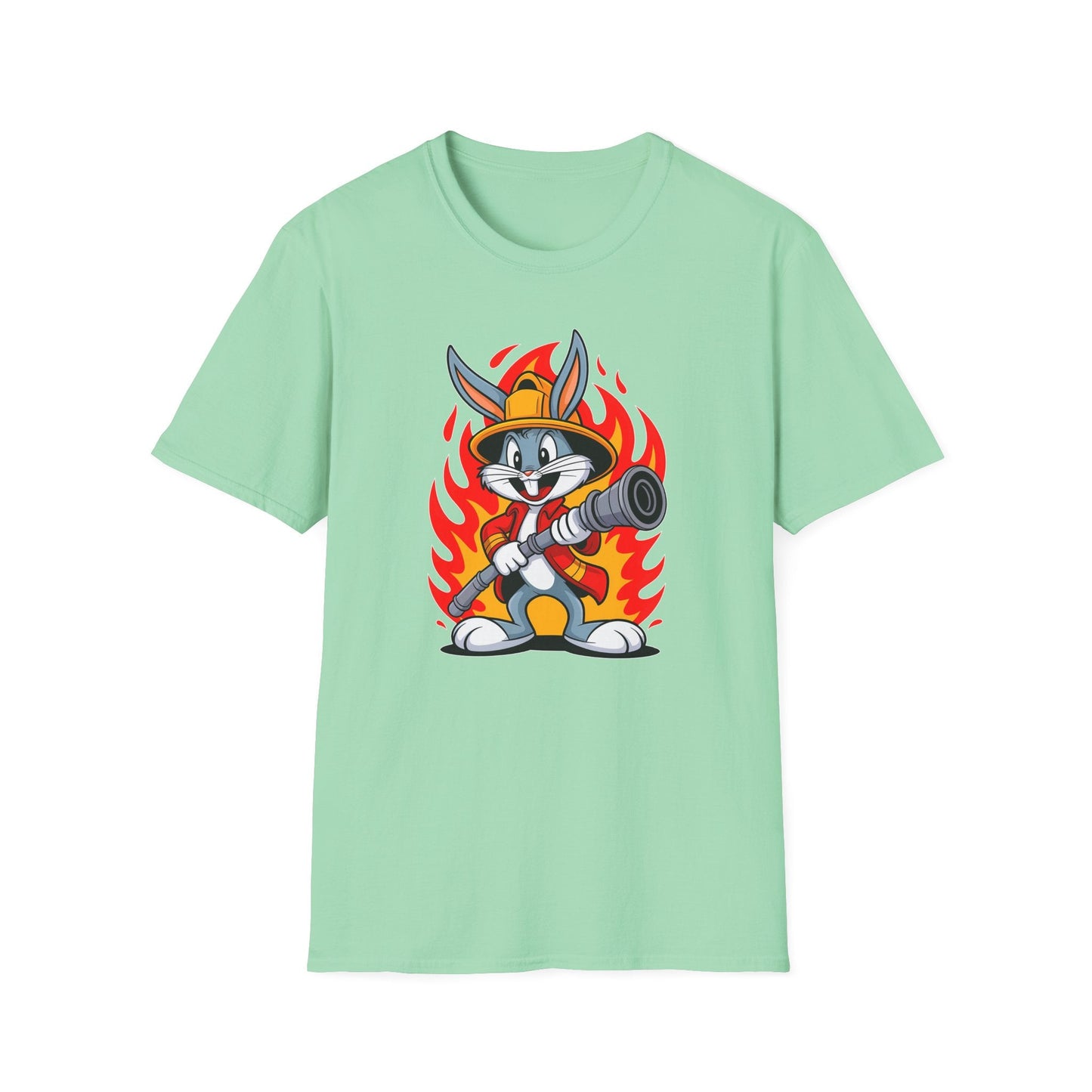 Bugs Bunny T Shirt Unisex Cartoon Graphic Tee 100 Percent Ring Spun Cotton Softstyle