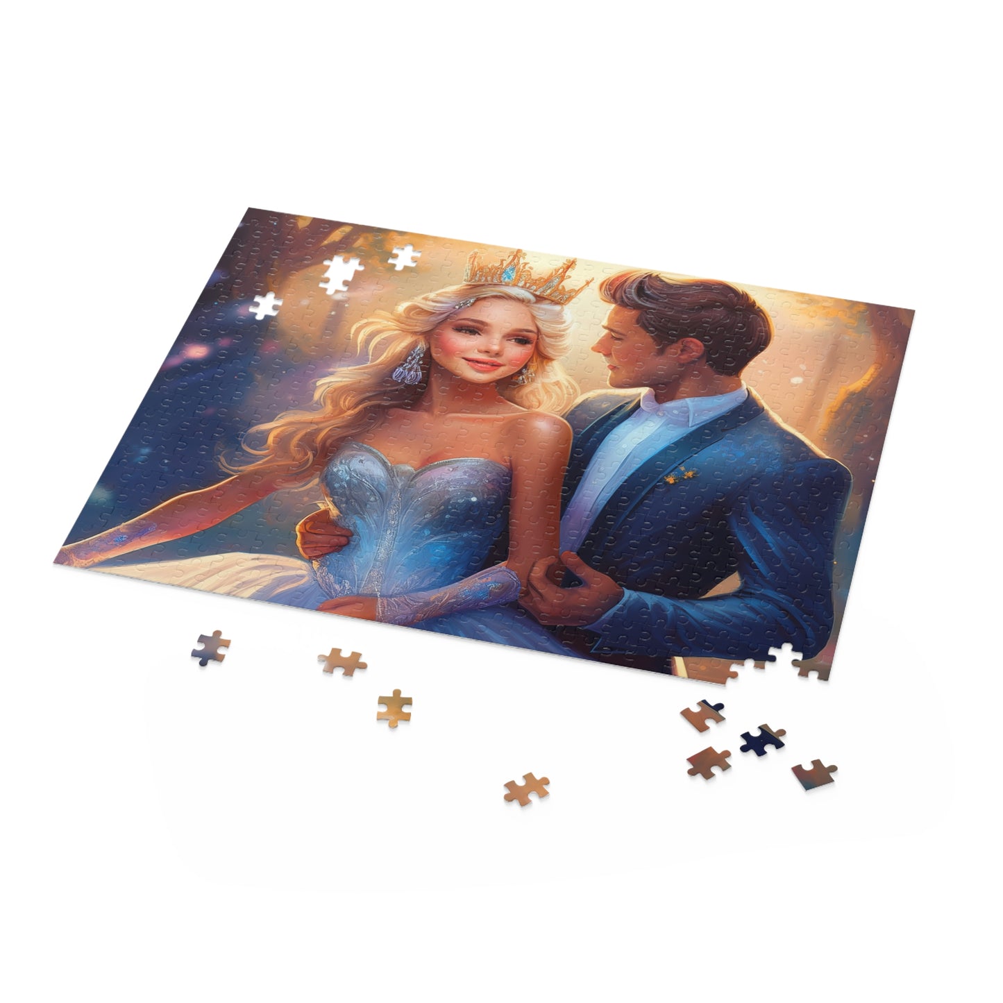 Prince and Princess Puzzle 500-Chipboard Pieces in Box | Kids Puzzles Size: 16" x 20",  Ages 9+ and Family pn39