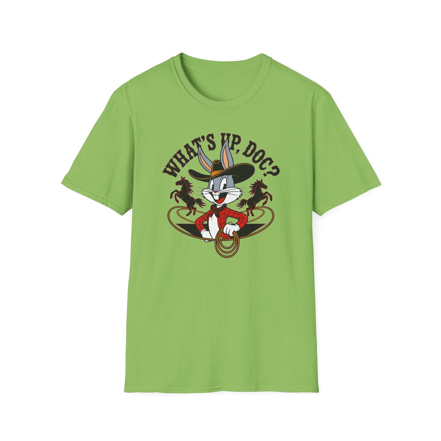 Bugs Bunny Shirt Unisex Cartoon T Shirt With Animation Design Softstyle Gildan 64000