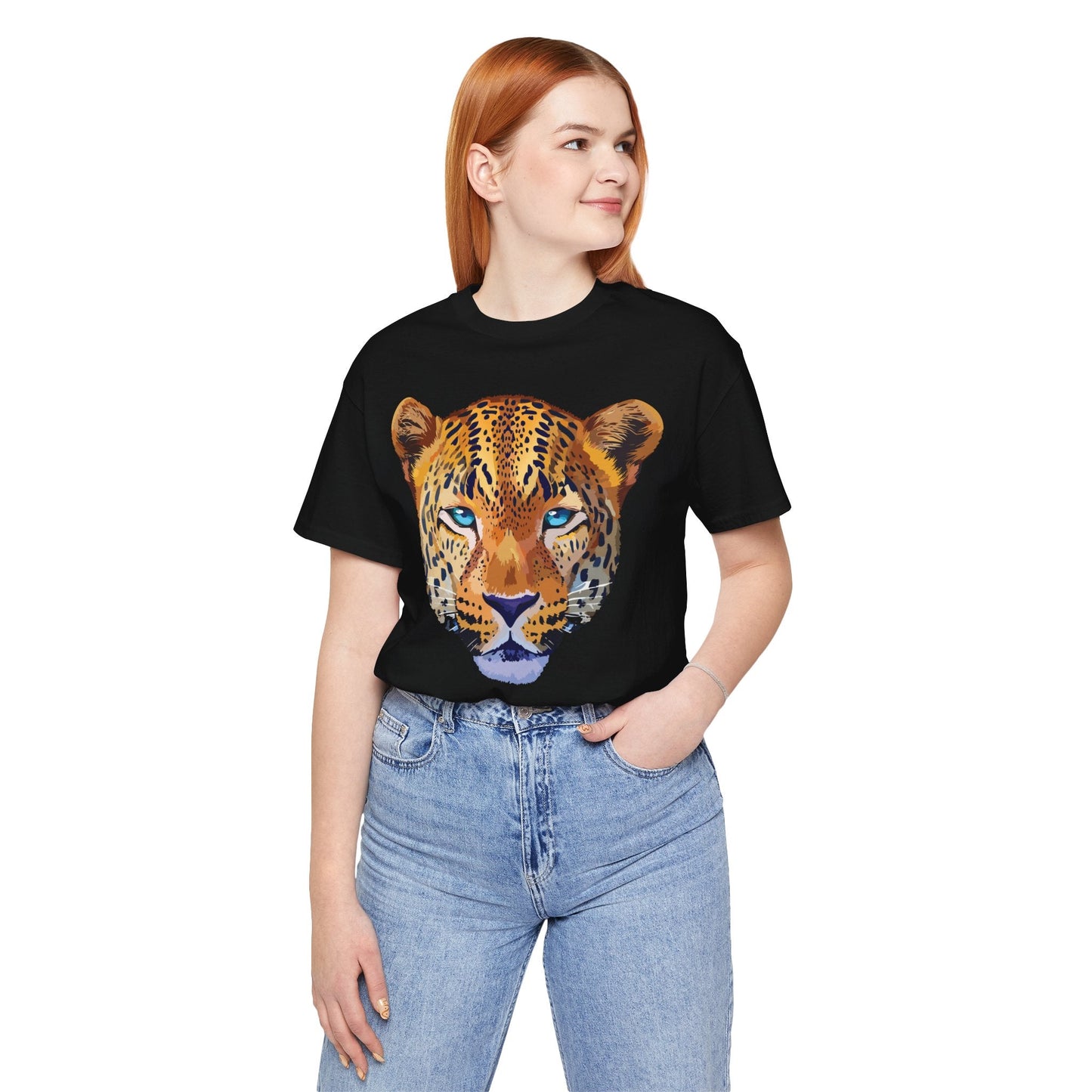 Unisex Animal Print Tee Shirt With Art Design Wild Animals Graphic Tee For Everyday Wear
